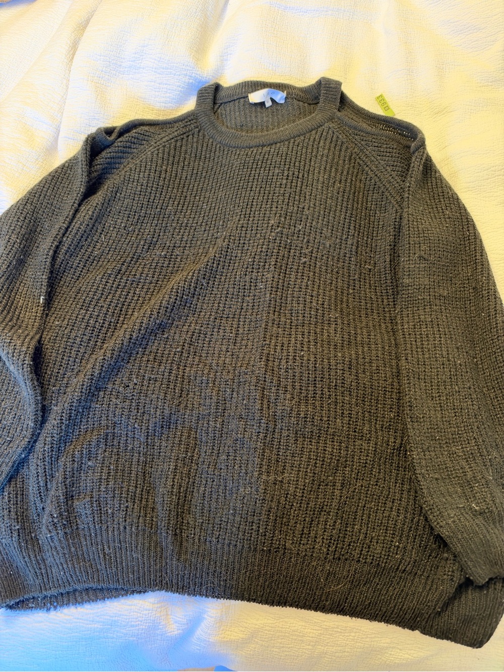 IRO Women's Black Ribbed Crewneck Sweater